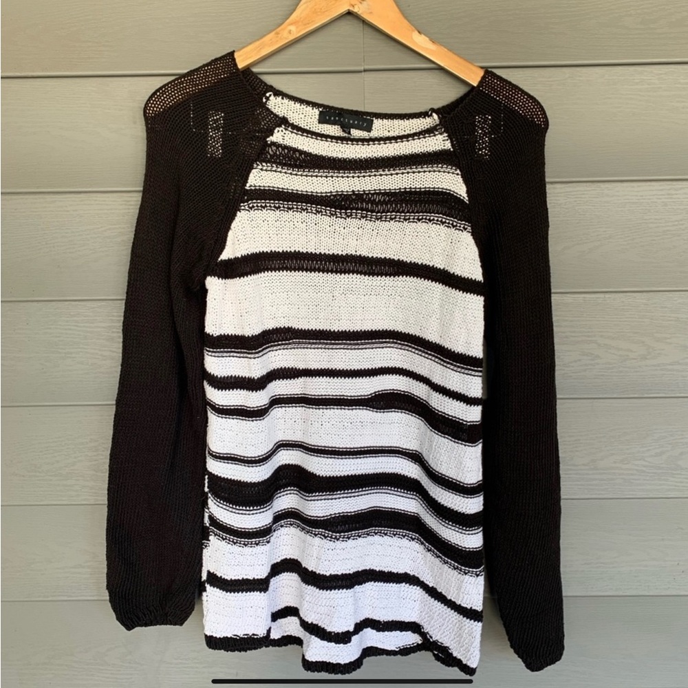 Anthro Sanctuary Black & White Knitted Sweater